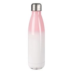 Bouteille isotherme en inox 500 ml rose et blanc