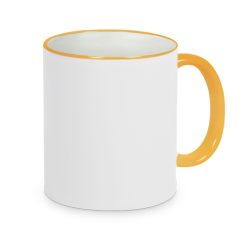 Mug TWO TONES RIM 11oz black Orca jaune dore