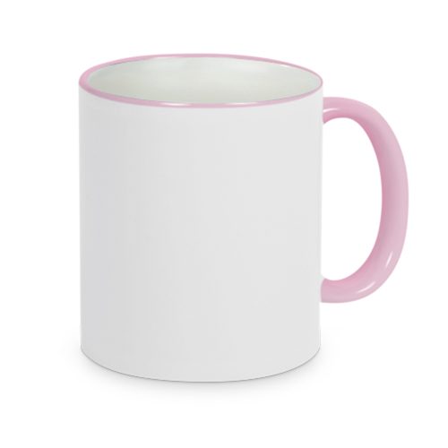 Mug TWO TONES RIM 11oz black Orca rose