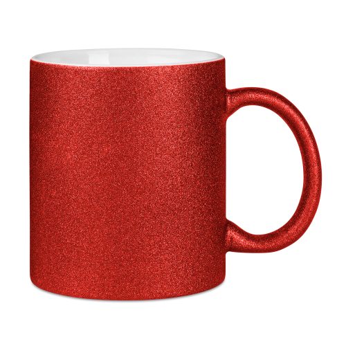 Mug paillettes brillant Spark rouge