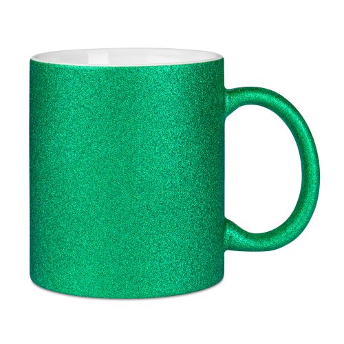 Mug paillettes brillant Spark vert