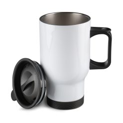 Mug thermos en inox O 85 mm blanc
