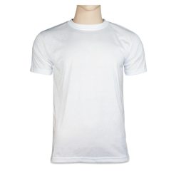 Tee-shirt basic unisex blanc touché coton