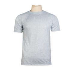 Tee shirt basic unisex couleur touche coton gris cendre