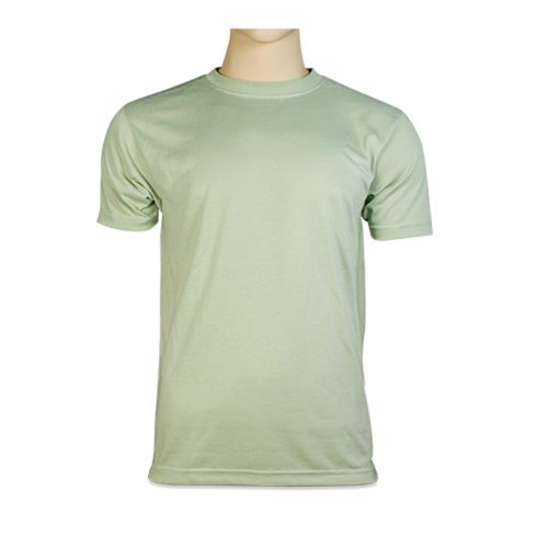 Tee shirt basic unisex couleur touche coton vert alpin