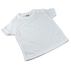 Tee shirt enfant unisex blanc touche coton 1