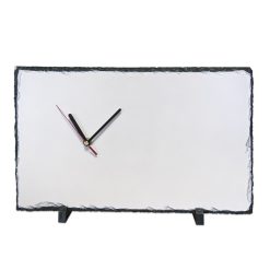 Horloge de table en ardoise en forme rectangulaire finition Mate 250x400mm2