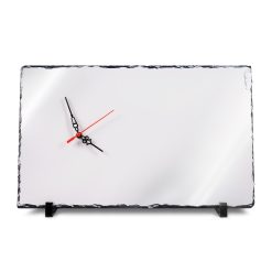 Horloge de table en ardoise en forme rectangulaire finition brillante2
