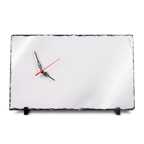 Horloge de table en ardoise en forme rectangulaire finition brillante2