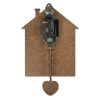 Horloge murale Sublistar® en MDF avec pendule, modèle maison - Horloges