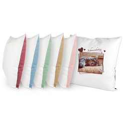 Housse de coussin bicolore