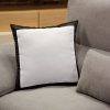 Sublistar® Housse de coussin noir satinée - Coussins et couvertures