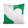 Housse de coussin blanche avec motif 40 x 40 cm - Coussins et couvertures