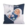 Housse de coussin blanche avec motif 40 x 40 cm - Coussins et couvertures
