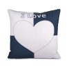 Housse de coussin blanche avec motif 40 x 40 cm - Coussins et couvertures