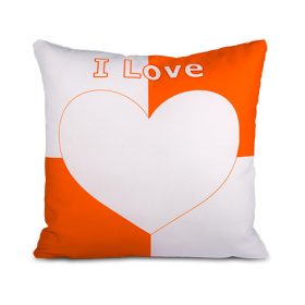 Coeur orange et blanc