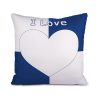 Housse de coussin blanche avec motif 40 x 40 cm - Coussins et couvertures