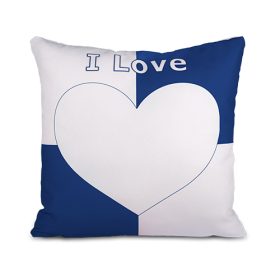 Coeur bleu royal et blanc