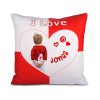 Housse de coussin blanche avec motif 40 x 40 cm - Coussins et couvertures