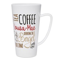 Mug LATTE en plastique en forme conique1