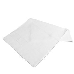 Serviette en coton et polyester blanc1