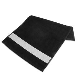 Serviette en coton et polyester noir3