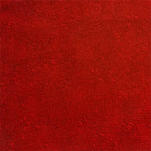 Serviette en coton et polyester rouge 2