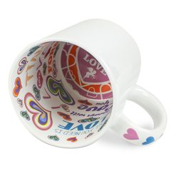 Tasse a theme en ceramique avec impression a linterieur 11ozlove you