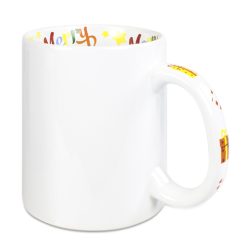 Tasse a theme en ceramique avec impression a linterieur 11ozmerry christmas2