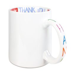 Tasse a theme en ceramique avec impression a linterieur 11ozthankyou 2