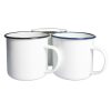 Tasse émaillée blanche Black Orca 12oz - Émaille