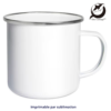 Tasse émaillée blanche Black Orca 18oz - Émaille
