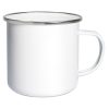 Tasse émaillée blanche Black Orca 12oz - Émaille