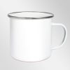 Tasse émaillée blanche Black Orca 12oz - Émaille