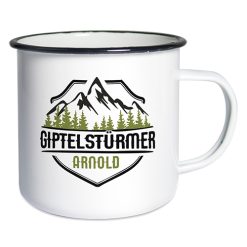 Tasse emaillee blanche Black Orca 18oznoir2