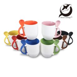 Tasse en ceramique TWO TONES avec cuillere black Orca