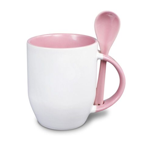 Tasse et cuillère en céramique avec petit chat et couvercle en bambou –  Three Hugs - Puériculture, Mode et Accessoires de bébé