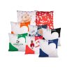 Housse de coussin blanche avec motif 40 x 40 cm - Coussins et couvertures
