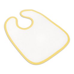 Bavette pour bebe avec scratchjaune