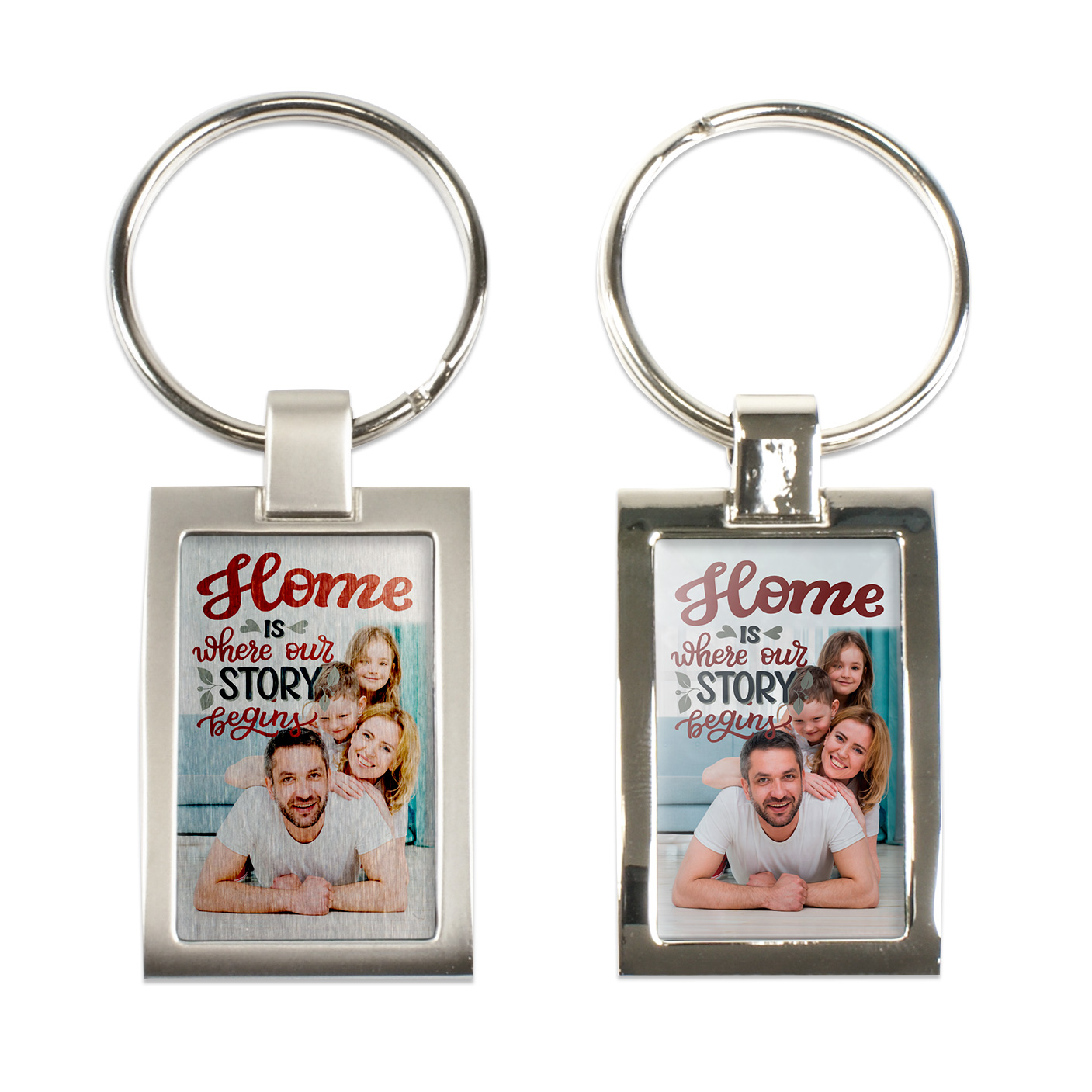 Porte-clés en plastique rond Ø 60 mm blanc Sublimation Transfert Thermique