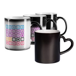 Mug en plastique blanc avec couvercle - PrintFabrik Matériel et Articles  pour la sublimation