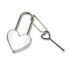 Cadenas d’amour verrouillable avec empiècement en aluminium - Porte-clés