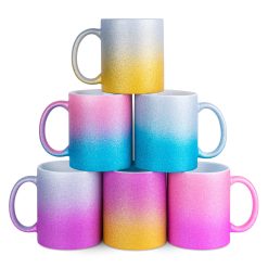 Mug à paillettes avec dégradé de couleurs