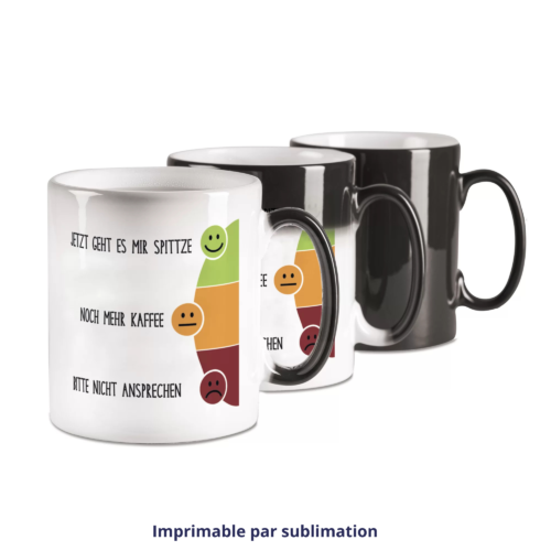 Tasse changement couleur WOW avec effet thermo-magique