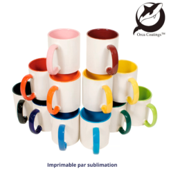 Tasse en céramique TWO TONES & HANDLE 11oz black Orca AAA+