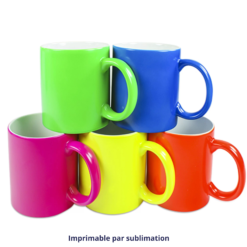 Tasse fluo sublimable en céramique 11oz