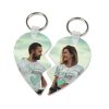 Porte-clés en alu en forme de cœur 2 pièces UNISUB - Porte-clés