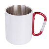 Tasses en acier inoxydable blanches TREK-B avec mousqueton 10oz - Mugs & Tasses sublimables – Revêtement haute qualité
