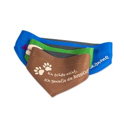 Bandana pour chien blanc avec fermeture velcro 1