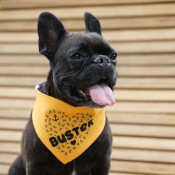 Bandana pour chien blanc avec fermeture velcro 5